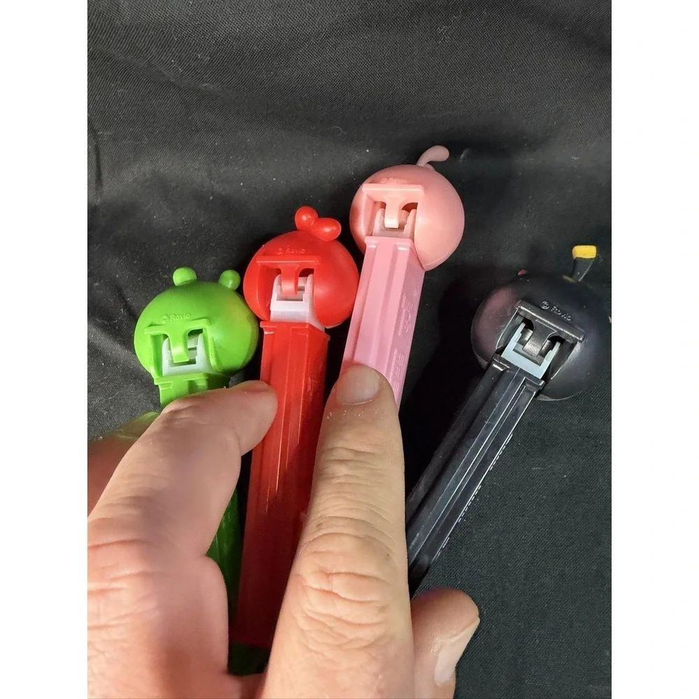 PEZ Angry Birds Dispensers Set 4 Red Green Pig Stella Bomb